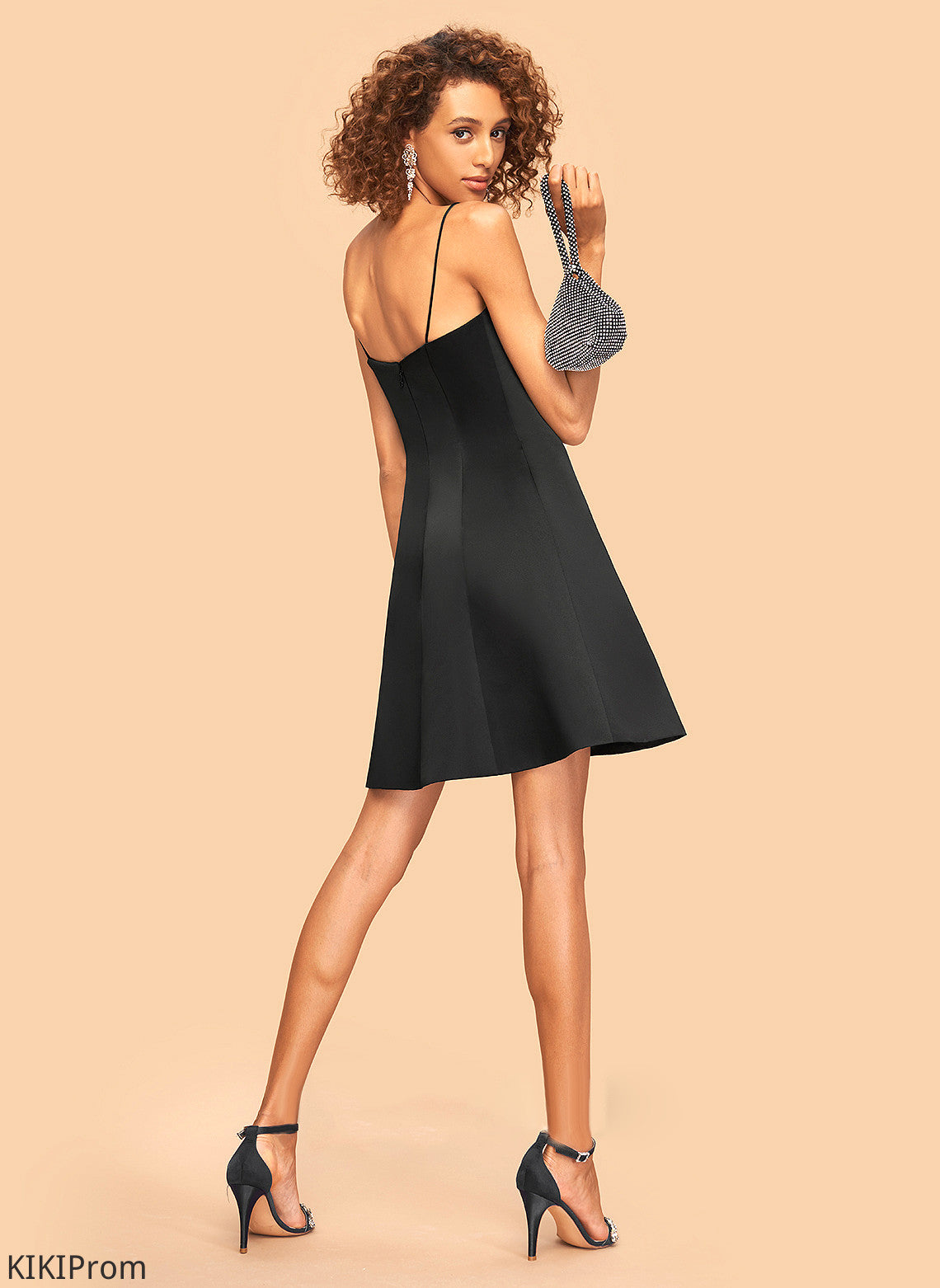 Short/Mini Neckline Homecoming Square A-Line Satin Skyler Homecoming Dresses Dress