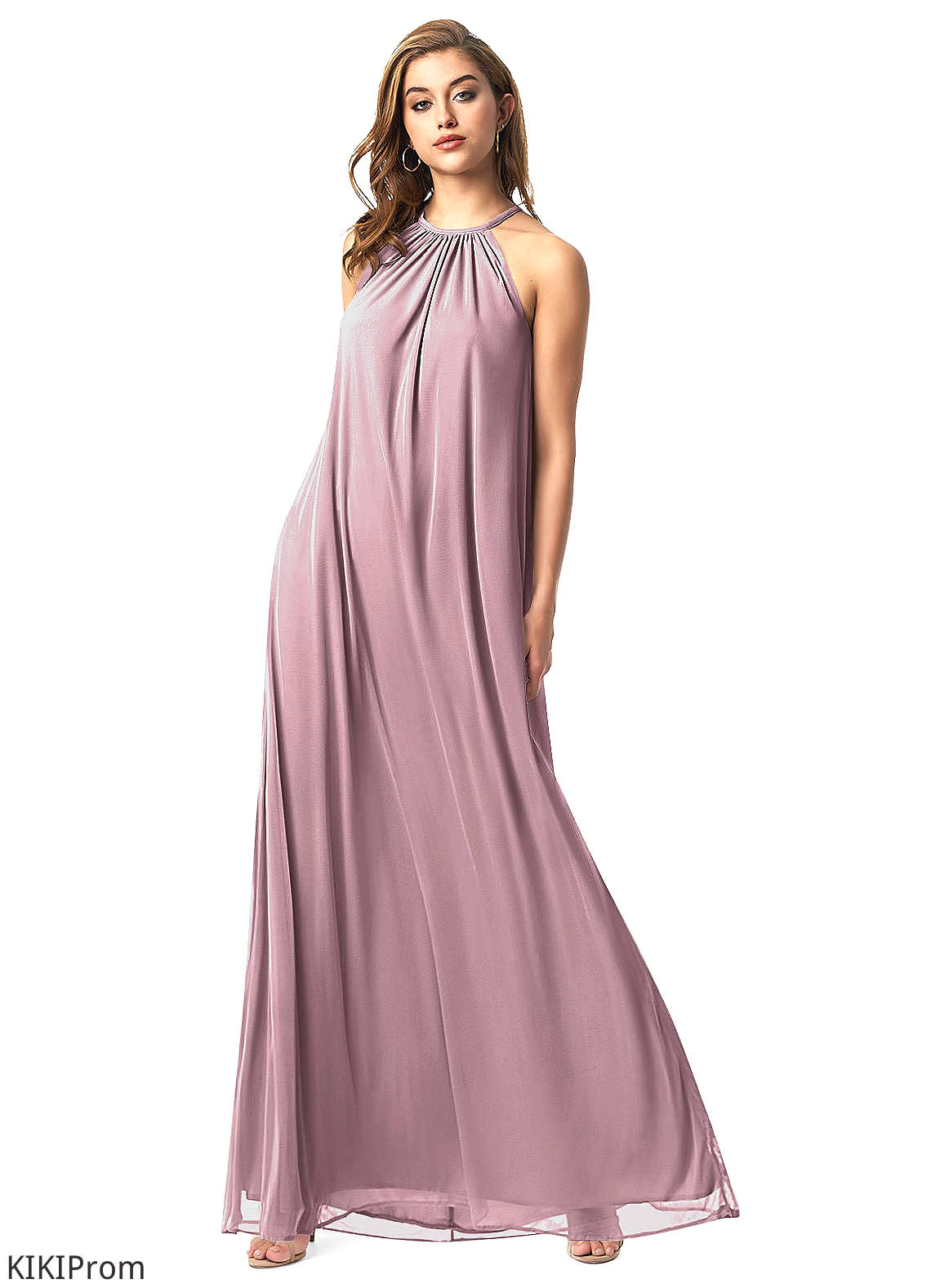 Sandy Scoop Sleeveless Natural Waist A-Line/Princess Floor Length Bridesmaid Dresses