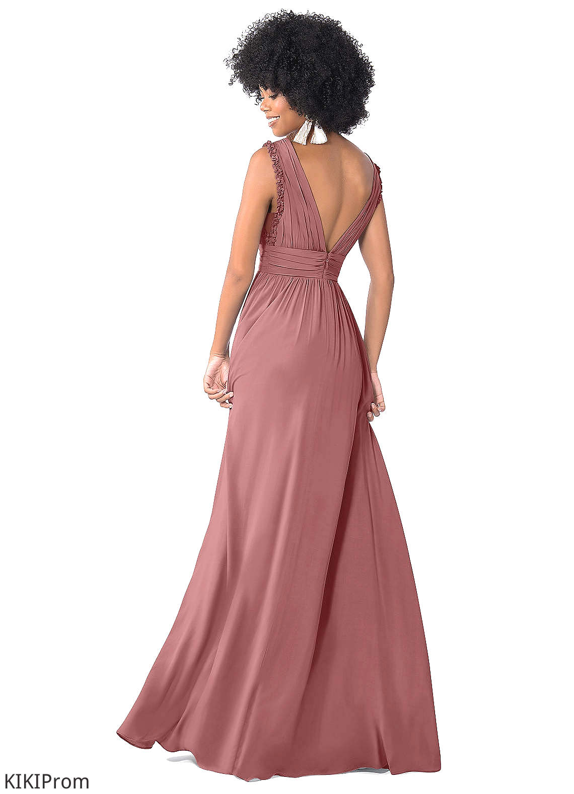 Rachael Sleeveless A-Line/Princess Natural Waist Floor Length Spaghetti Staps Bridesmaid Dresses