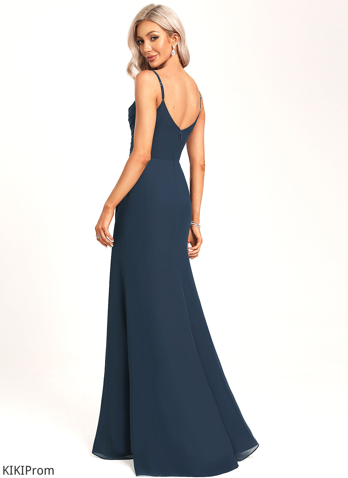 Straps&Sleeves Neckline Floor-Length Fabric Trumpet/Mermaid Cowl Length Silhouette Elliana Bridesmaid Dresses