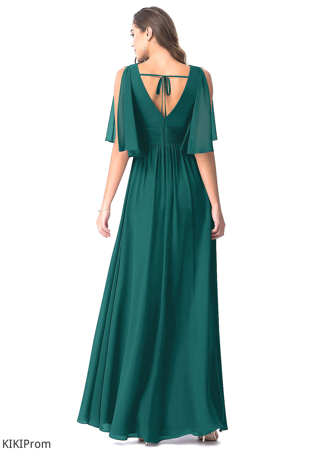 Hedda Natural Waist Floor Length Sleeveless Halter A-Line/Princess Bridesmaid Dresses