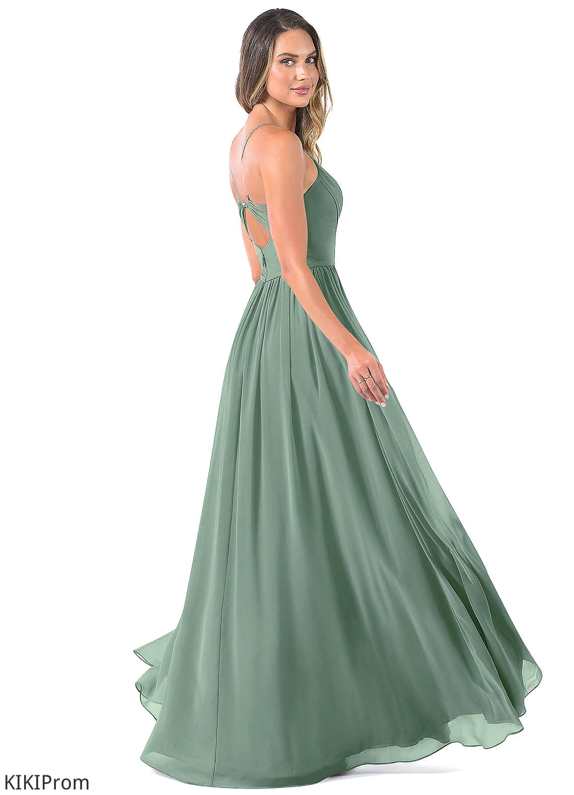 Amina Natural Waist Floor Length Sleeveless Sweetheart A-Line/Princess Bridesmaid Dresses