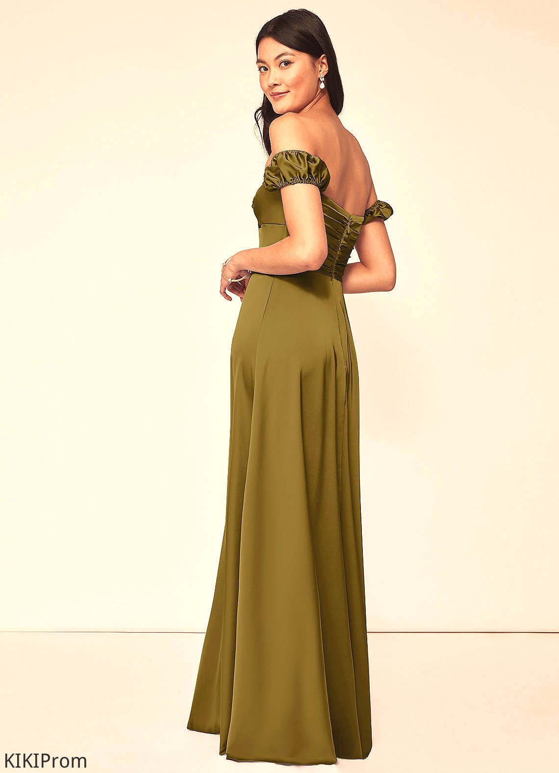 Addison A-Line/Princess Floor Length Halter Natural Waist Sleeveless Bridesmaid Dresses