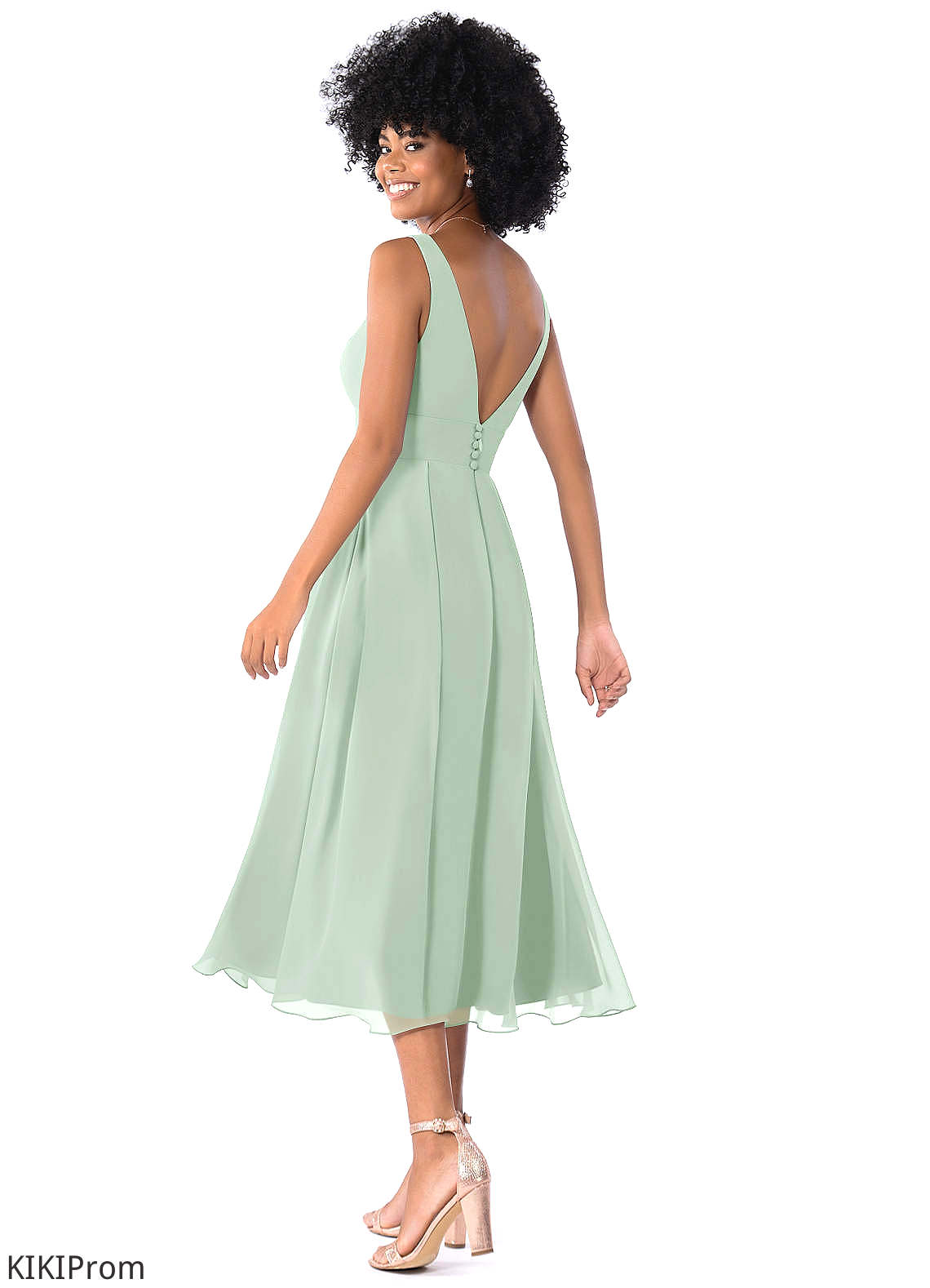 Viola Sleeveless A-Line/Princess Floor Length Spaghetti Staps Natural Waist Bridesmaid Dresses