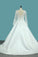 2024 A Line Scoop Satin Wedding Dresses With Applique New Arrival