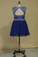 2022 A Line Scoop Beaded Bodice Chiffon Short/Mini Homecoming Dresses