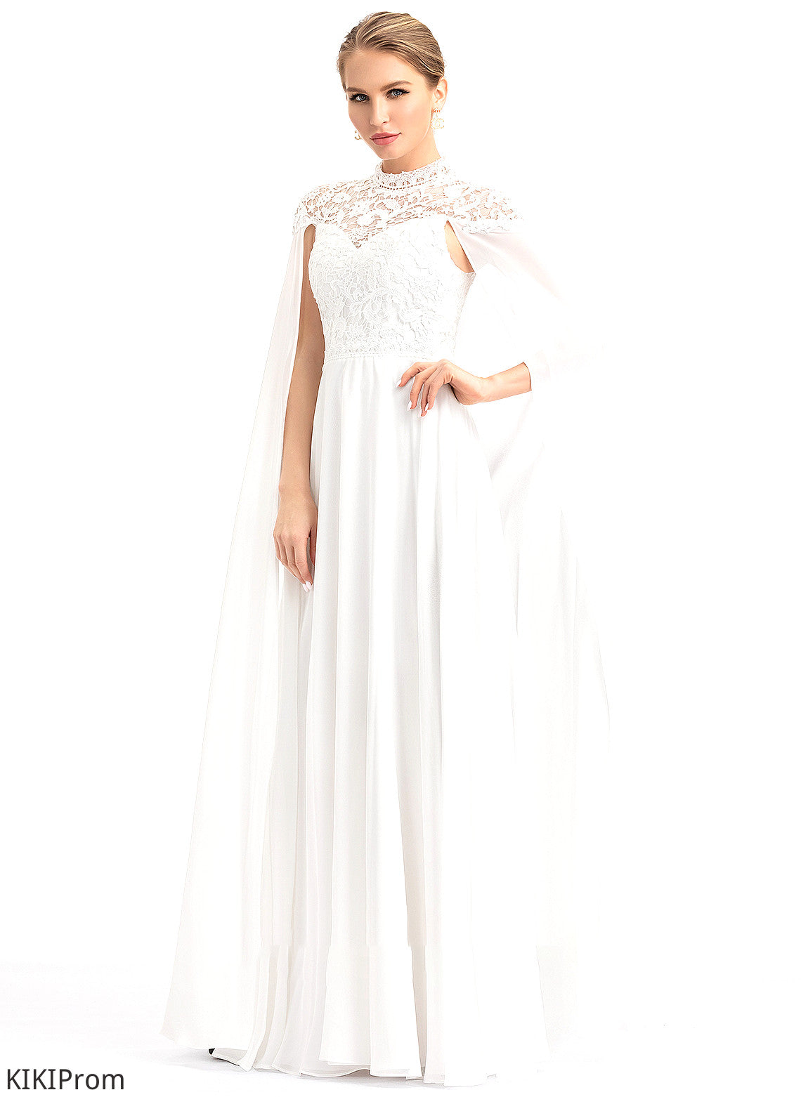 High A-Line Kennedi Dress Wedding Dresses Wedding Floor-Length Chiffon Neck