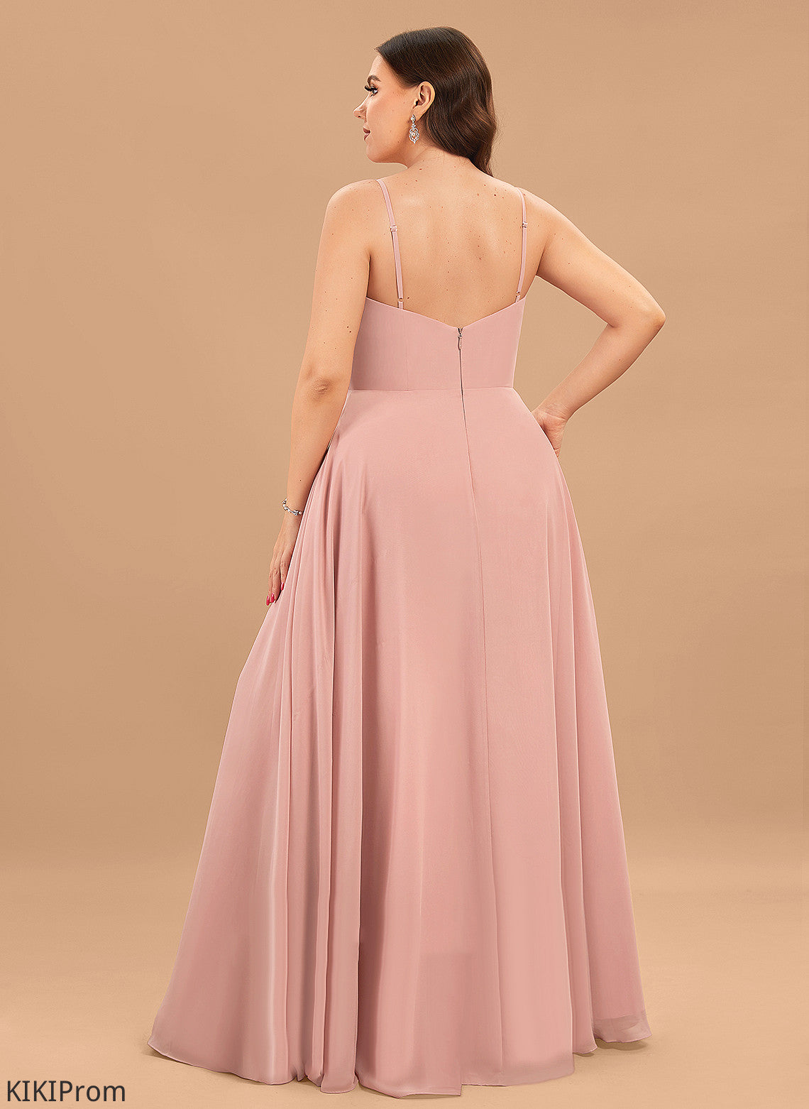 Chiffon Prom Dresses London A-Line Ruffle Floor-Length With V-neck