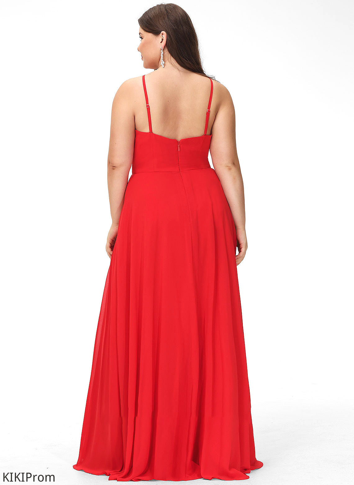 ScoopNeck Neckline A-Line Length Fabric Straps Silhouette Floor-Length Zaria Bridesmaid Dresses