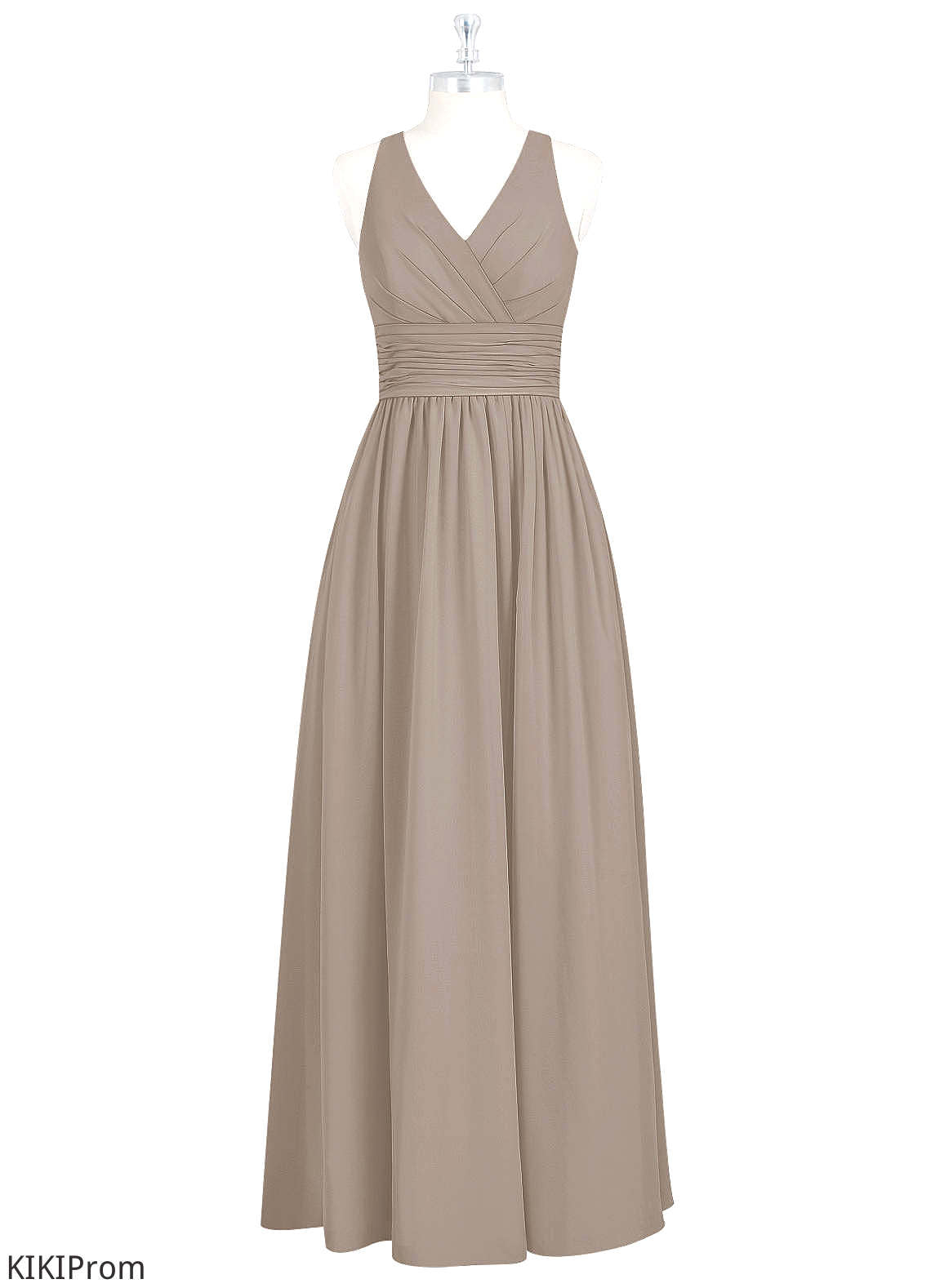 Charlize A-Line/Princess Sleeveless Floor Length Natural Waist Scoop Bridesmaid Dresses