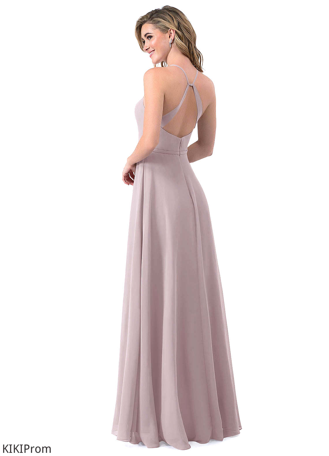 Genevieve Floor Length Natural Waist Sleeveless Spaghetti Staps A-Line/Princess Bridesmaid Dresses