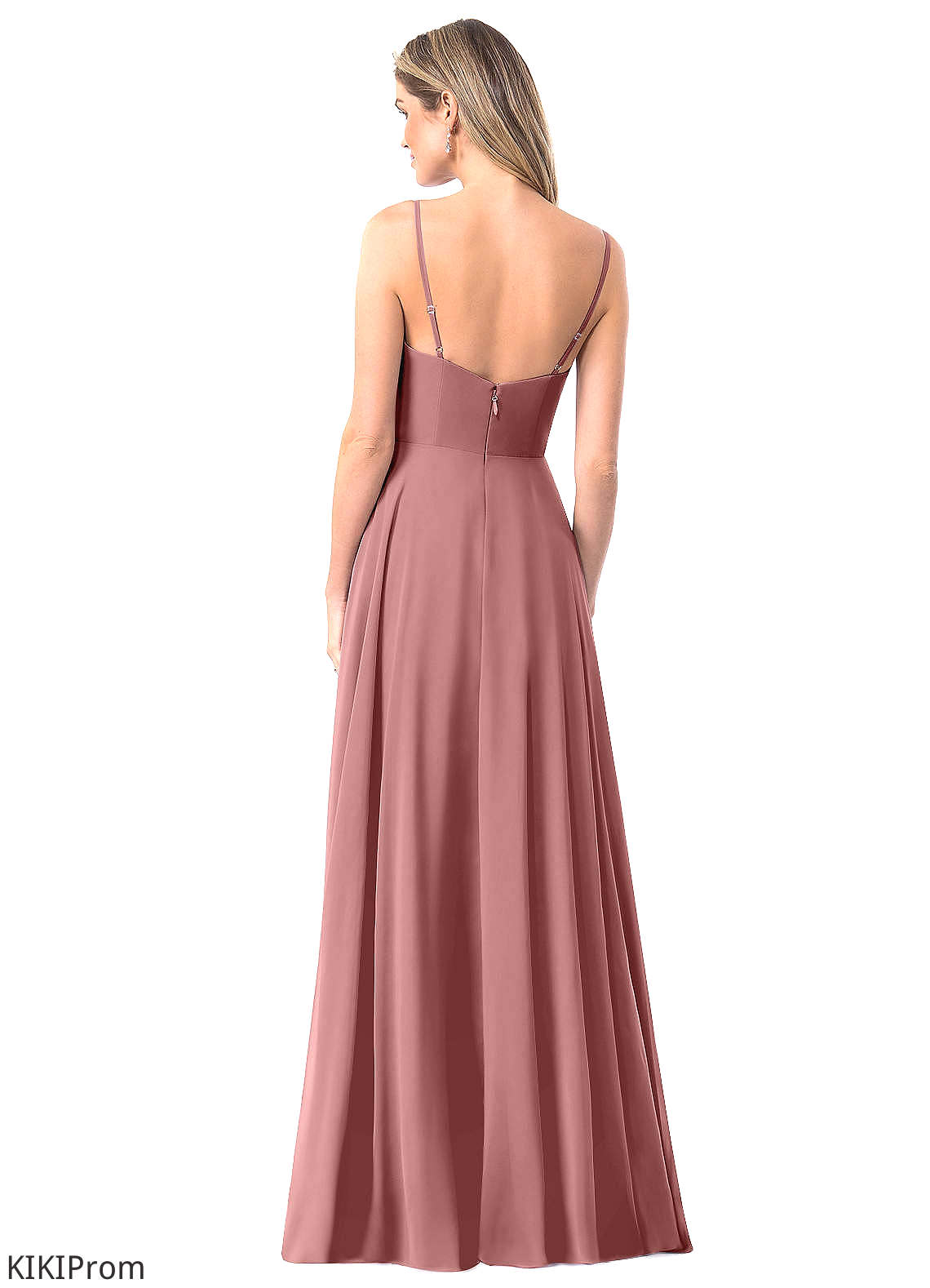 Peggie Natural Waist Sleeveless A-Line/Princess Floor Length Scoop Bridesmaid Dresses