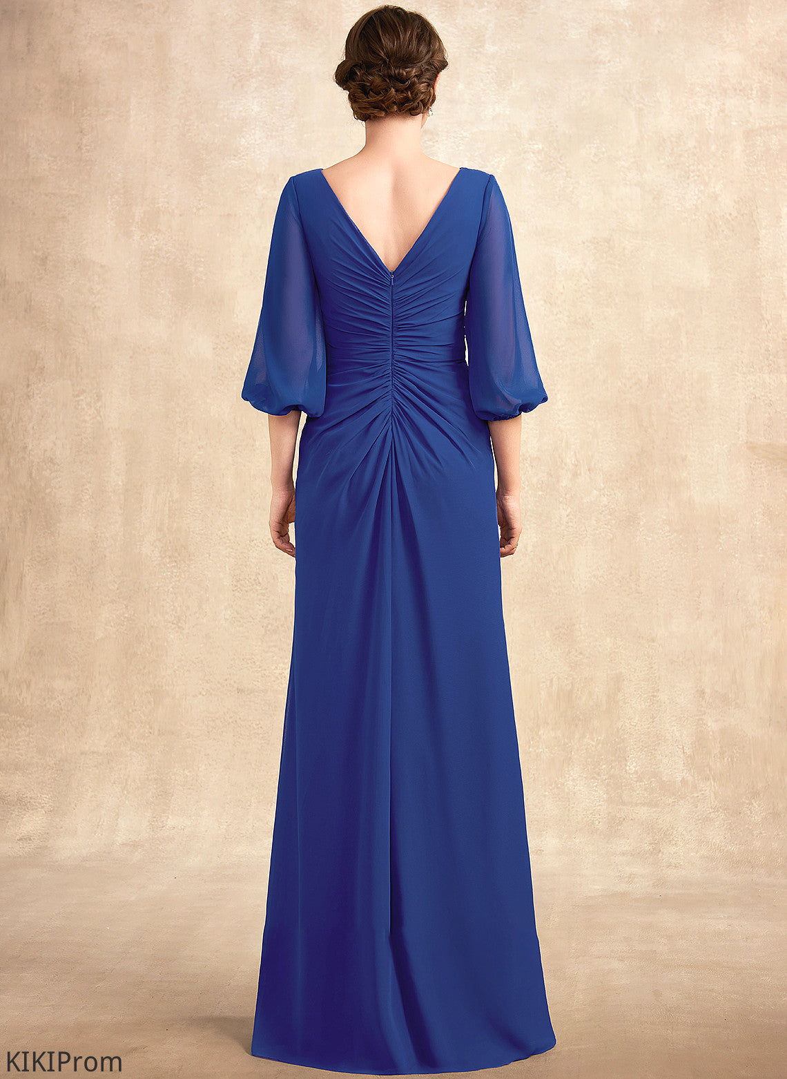 the Dress Floor-Length Neck Mother of the Bride Dresses A-Line Bride Maya of Scoop Ruffle Beading Mother Chiffon With