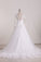 2022 A Line Scoop Long Sleeves Wedding Dresses Tulle With Applique