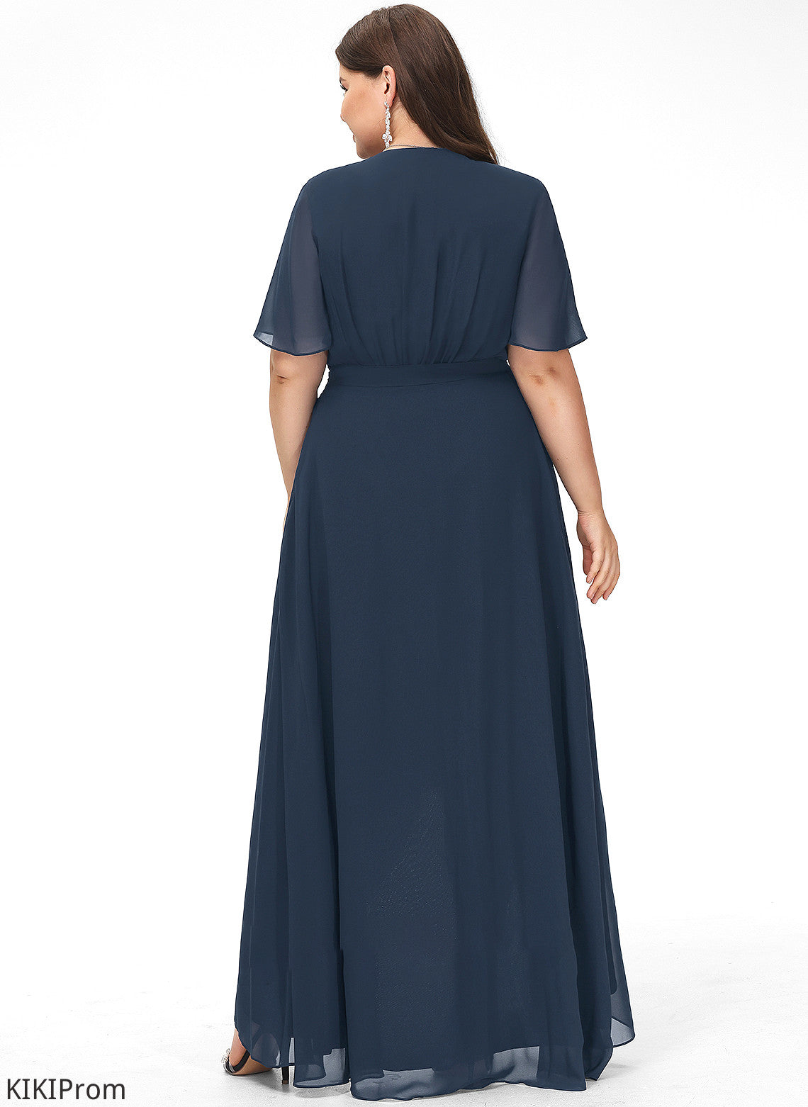 Silhouette Neckline A-Line V-neck Embellishment Fabric Length Asymmetrical Bow(s) Dania Scoop A-Line/Princess Bridesmaid Dresses