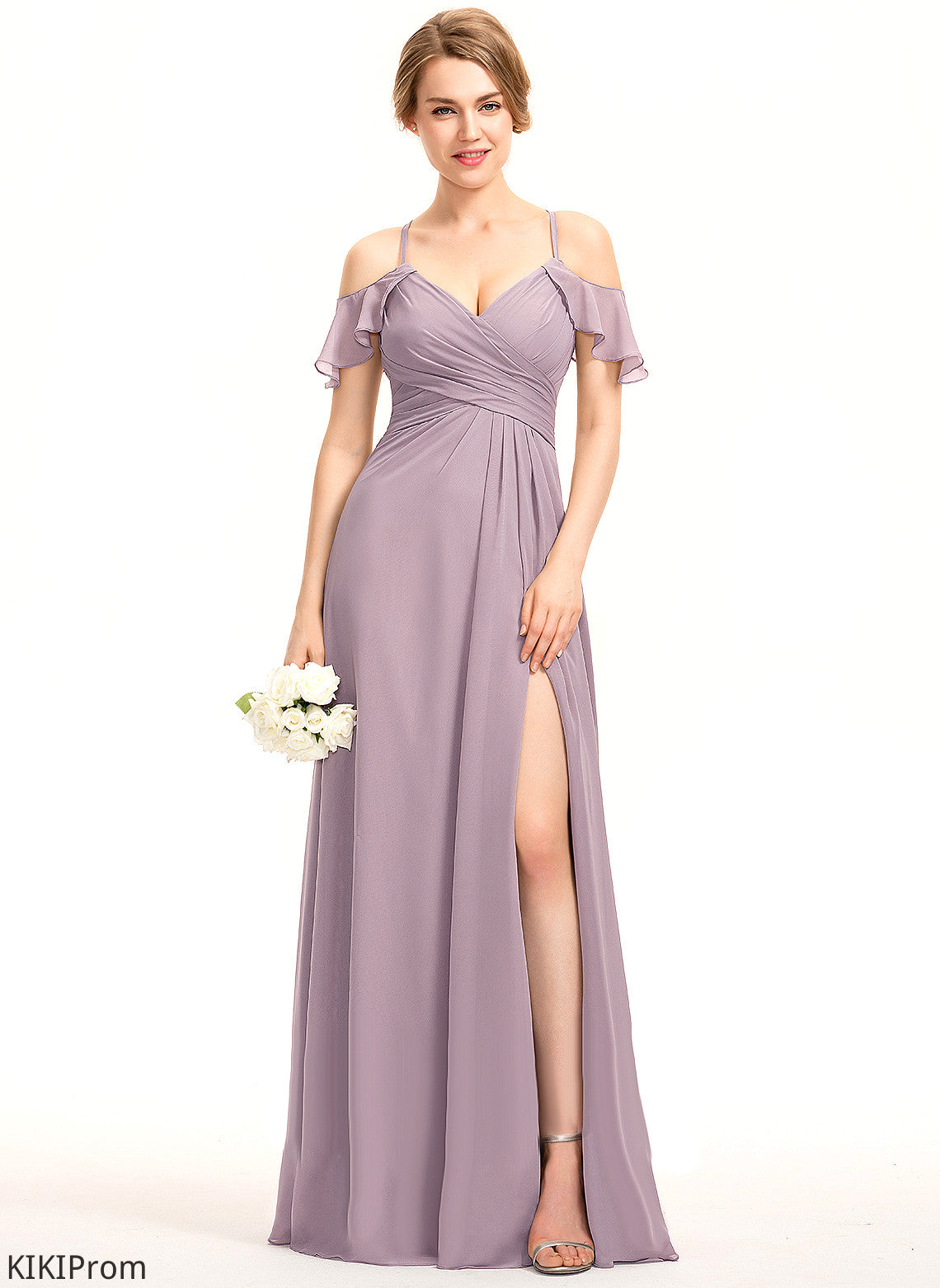 Pleated Fabric Embellishment Floor-Length Silhouette Length A-Line Straps&Sleeves Dalia Natural Waist Sleeveless Floor Length Bridesmaid Dresses