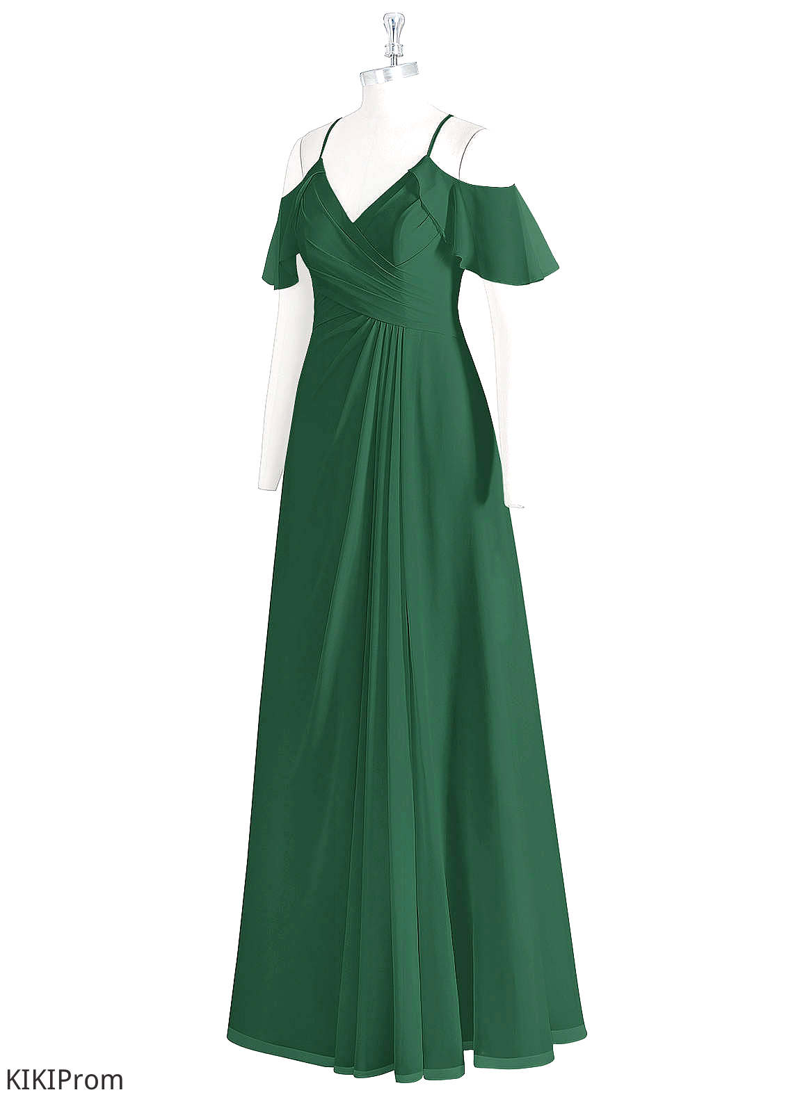 Jamie A-Line/Princess Natural Waist V-Neck Floor Length Bridesmaid Dresses