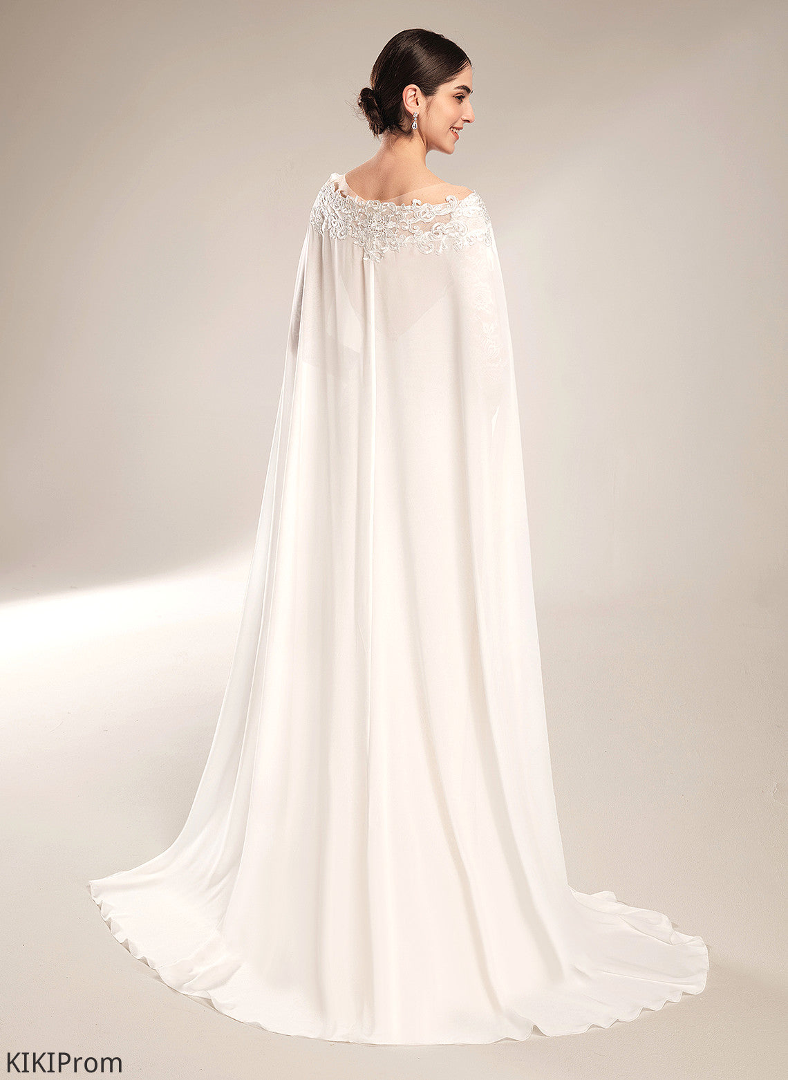 Court Beading Trumpet/Mermaid Wedding Dresses With Chiffon Lace Dress Illusion Wedding Train Ayana