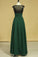 2022 Prom Dresses Scoop A Line With Ruffles & Applique Floor Length New