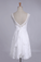 2022 Bridesmaid Dresses Bateau A Line Above Knee Length With Sash Lace