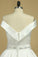 2022 Vintage Wedding Dresses Boat Neck A Line Satin With Ribbon
