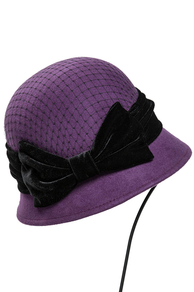 Ladies' Elegant Wool With Bowler /Cloche Hat