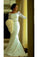 2022 Boat Neck 3/4 Length Sleeves Wedding Dresses Mermaid Tulle With Applique