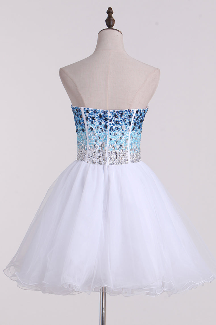 2024 A Line Sweetheart Short/Mini  Homecoming  Dresses With Beads