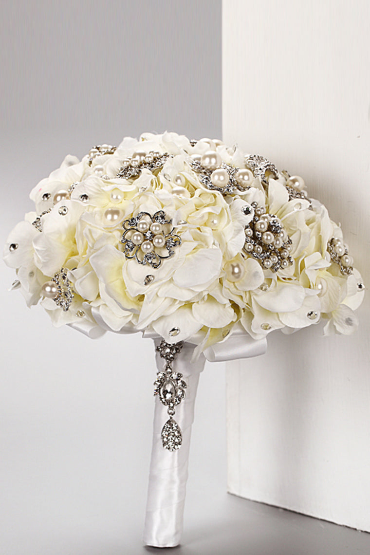 Luxurious Rhinestone Crystal Roses Wedding Flowers Bridal Bouquet (26*22cm)