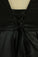 2022 Evening Dress Concise A-Line Floor Length Lace-Up Satin Black Plus Size