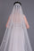 One-Tier Cathedral Bridal Veils With Applique
