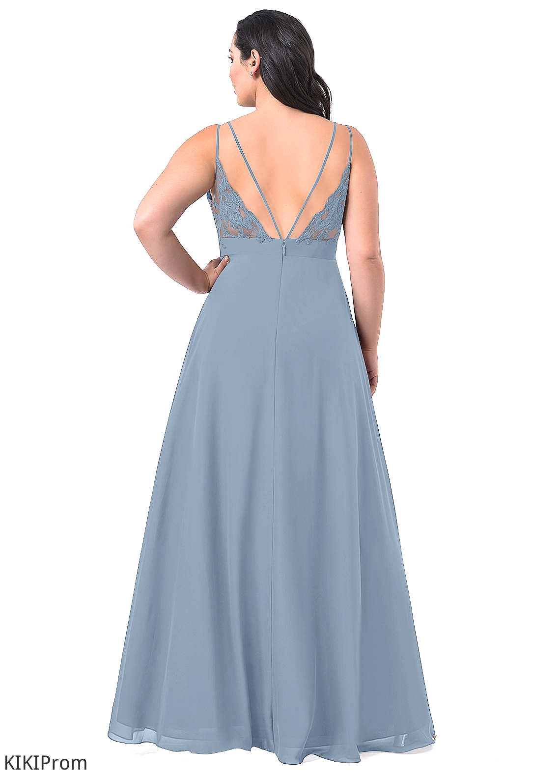 Stella Floor Length Taffeta Short Sleeves V-Neck Natural Waist A-Line/Princess Bridesmaid Dresses