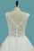 2024 Tulle Wedding Dresses V Neck A Line With Applique Court Train