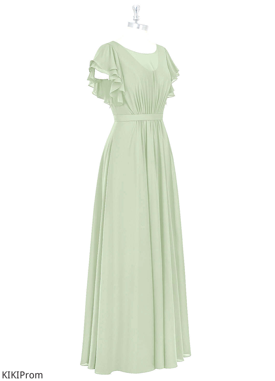 Cecilia Floor Length A-Line/Princess Spaghetti Staps Natural Waist Bridesmaid Dresses