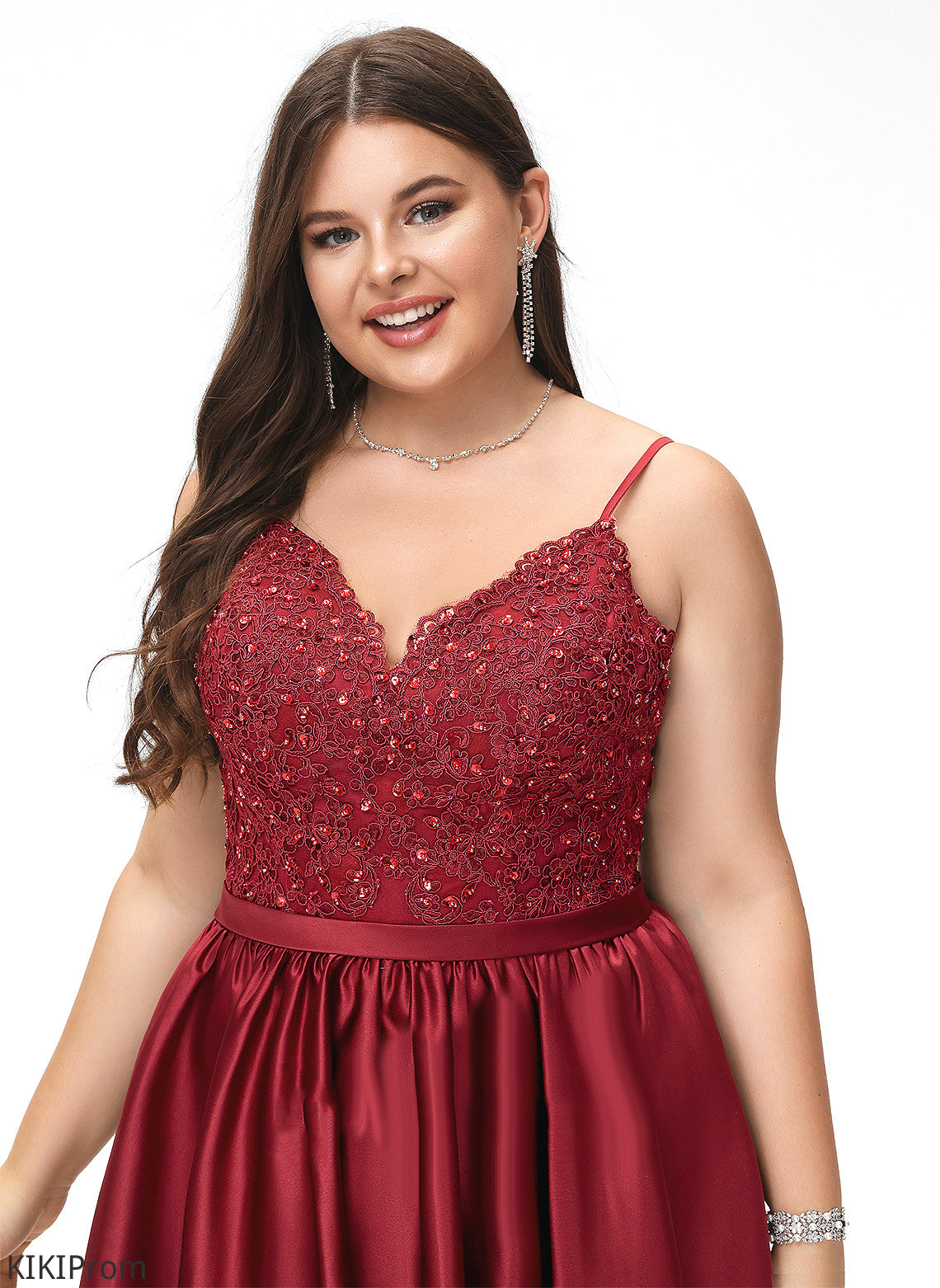 Lace With Short/Mini Homecoming V-neck Beading Homecoming Dresses A-Line Maren Satin Dress