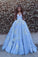 2022 Ball Gown Off The Shoulder Prom Dresses Tulle With Appliques