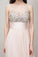 2022 Prom Dresses Beaded And Ruched Bodice Scoop A Line Chiffon Floor Length