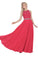 2022 Open Back Scoop A Line Prom Dresses With Beading Chiffon