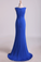 2022 Simple Scoop Mermaid Prom Dresses/Evening Dresses Zipper Back