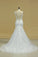 2022 Straps Open Back Tulle With Applique And Beads Mermaid Chapel Train Wedding Dresses
