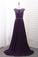 2024 Chiffon Mother Of The Bride Dresses Scoop A Line With Beads Bodice Sweep Train