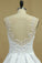 2022 A Line Scoop Wedding Dresses Satin With Beading Chaple Train