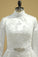 2022 Wedding Dresses Muslim High Neck Sheath Satin & Tulle With Applique
