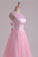 2024 Bateau Neckline A-Line Organza & Satin Wedding Dresses With Handmade Bowknot