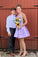 Lavender A-Line Short Satin Khloe Homecoming Dresses DZ10038