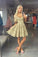 Elegant Homecoming Dresses Lace Nancy V-Neck Champagne DZ10248