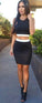 Two Pieces Homecoming Dresses Marley Black Pencil DZ10304