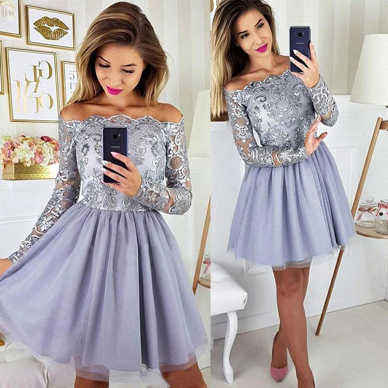 CUTE TULLE LACE Homecoming Dresses Tianna SHORT DRESS DZ10761