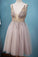 GRAY Taylor Homecoming Dresses V NECK TULLE BEADS SEQUIN SHORT GRAY FORMAL DRESS DZ11206