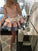 Tiered A-Line V-Neck Cute Short Pink Alissa Homecoming Dresses With Beading DZ11630